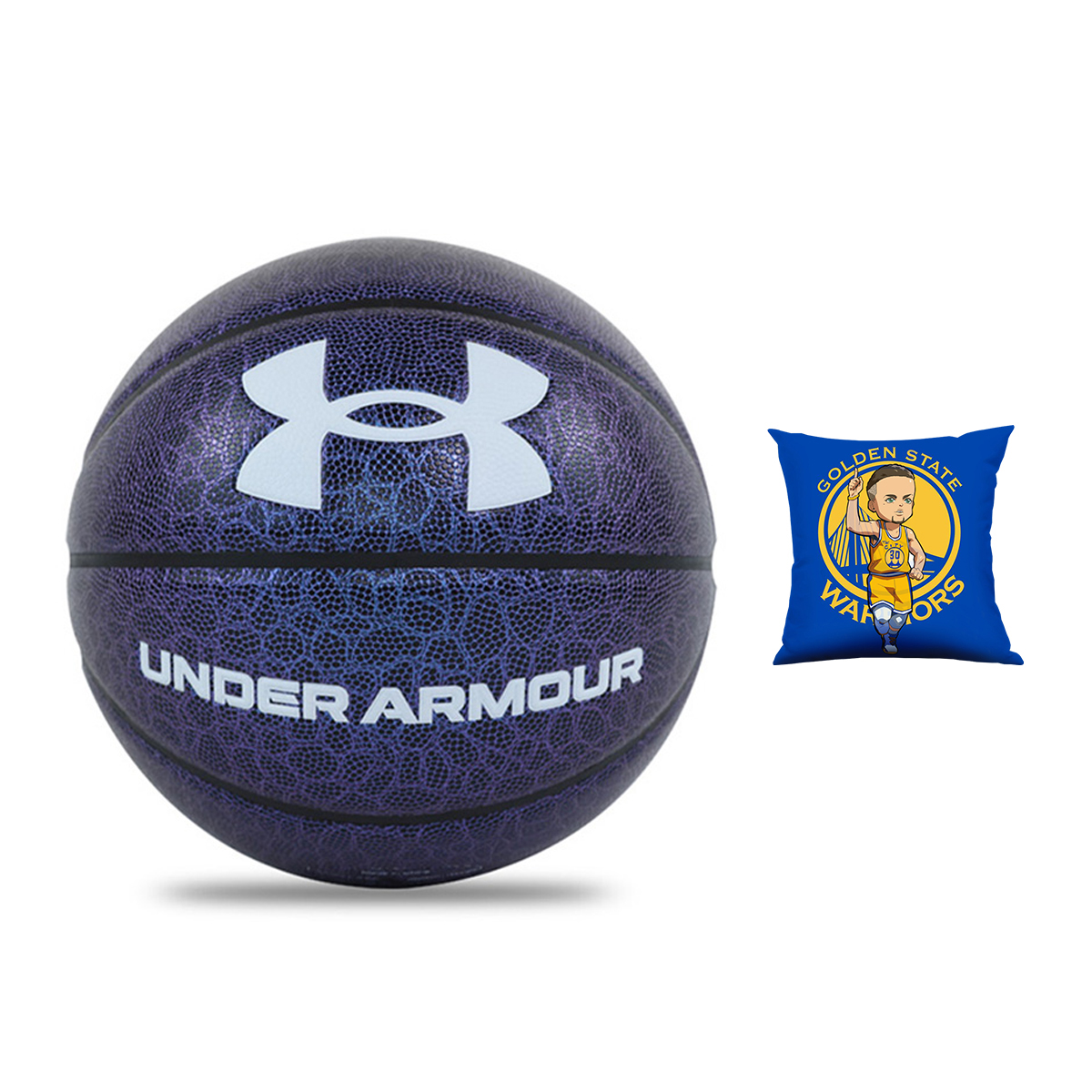Under Armour Pu Basketball Silver Purple Size 7 Glow In The Dark Unisex