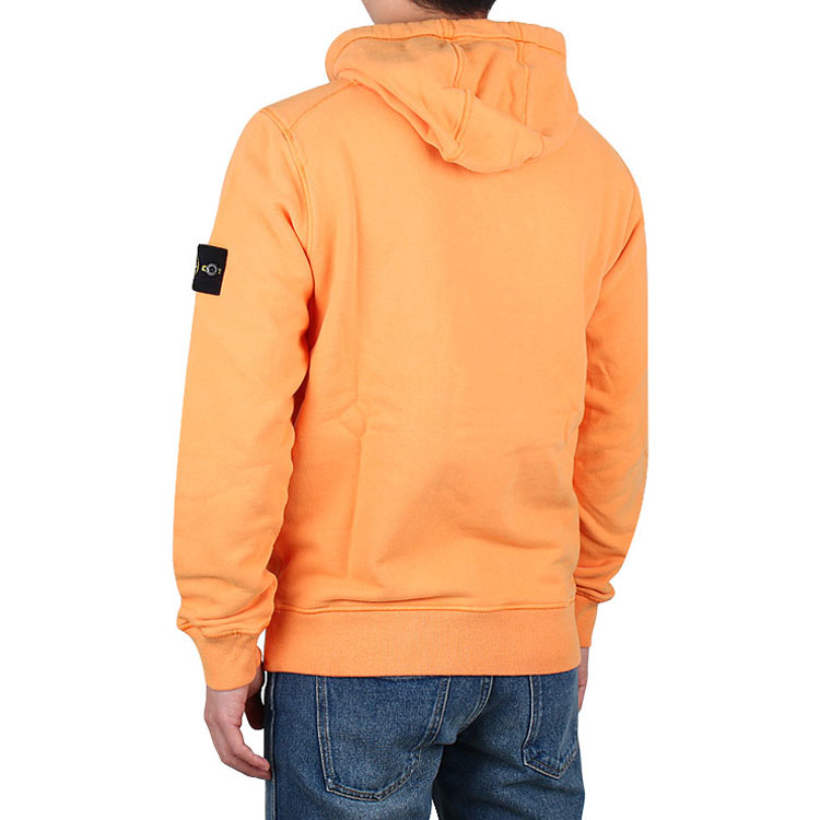 Мужская худи STONE ISLAND (оранжевая) — фото 4