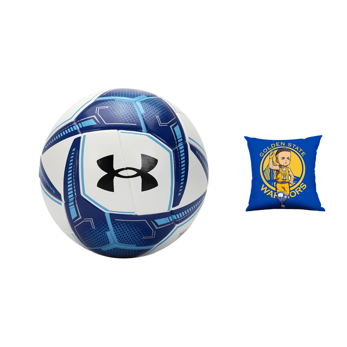 Under Armour Size 5 Soccer Ball Machine Stitched Soccer Ball Unisex White Blue