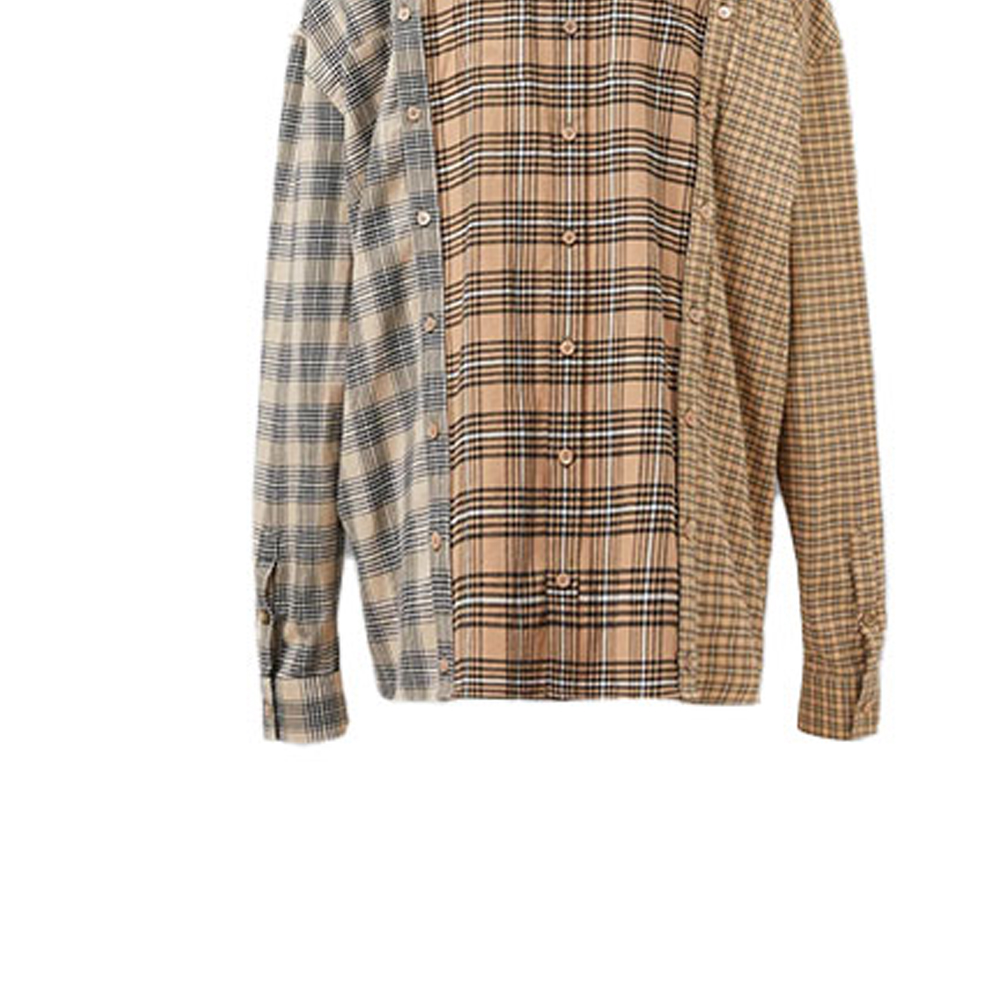 Мужская рубашка Burberry (салатовая/бежевая) — фото 6