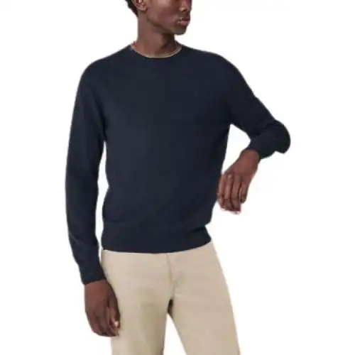 HERMES Sweaters Men's Blue Crew Neck Moderate Other