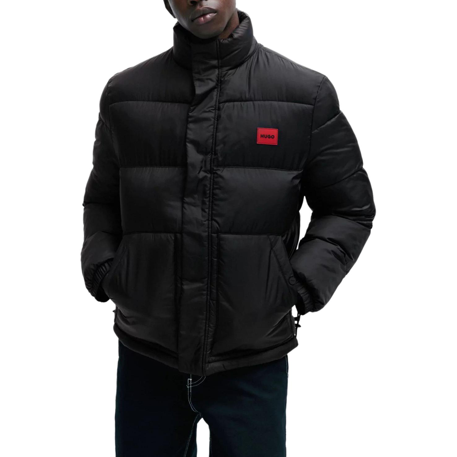 HUGO BOSS Water-Repellent Puffer Jacket With Red Logo Badge