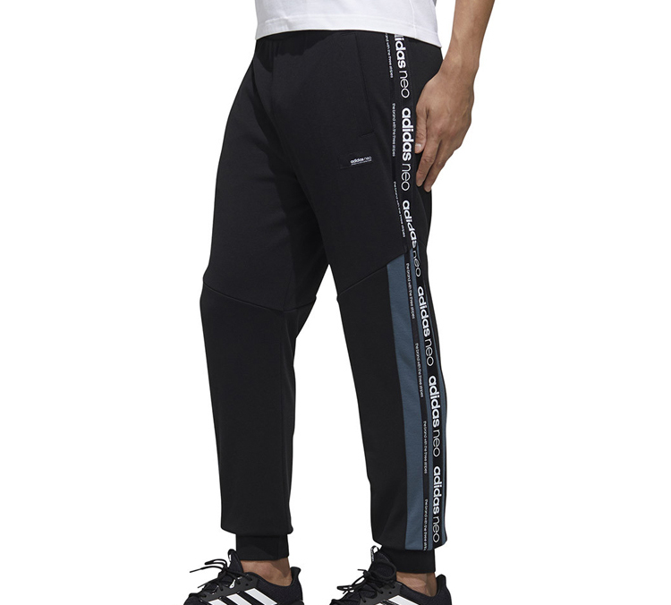 Мужские штаны adidas neo (черные) — фото 3