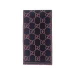GUCCI Wool Knit Scarves Unisex Blue/Red