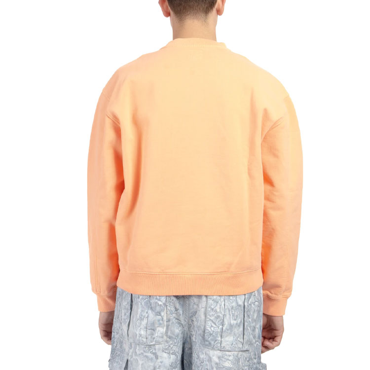 Мужское худи Brain Dead FW21 Mount Slime Crewneck (оранжевое) — фото 4