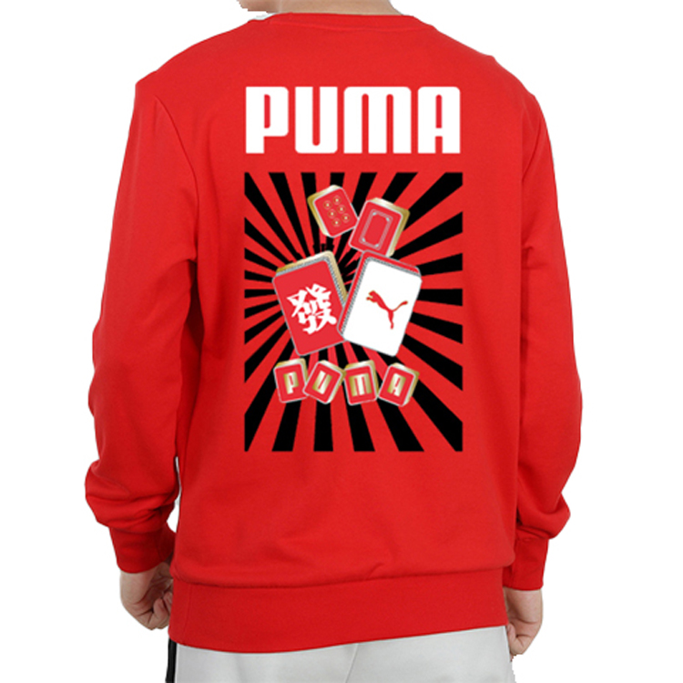 Мужское худи PUMA (красное) — фото 4