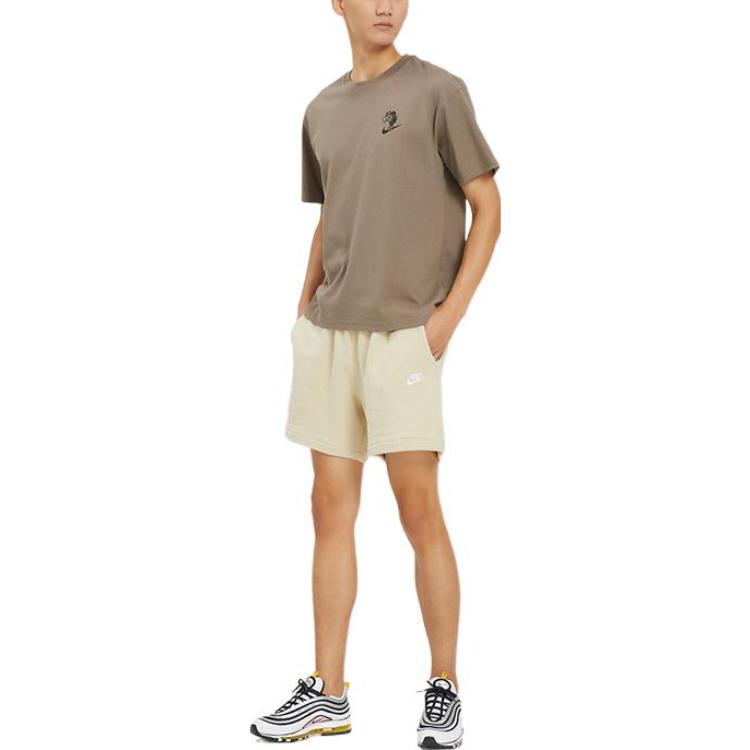 Nike Club Men’s Retro Embroidered Sport Shorts Off-White