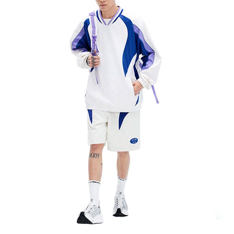 Li Ning Sports Shorts Men’s Ecru Shadow Purple Blue
