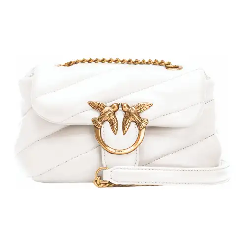 PINKO Puff Sheepskin Bird Bag, Swallow Bag, Crossbody Bag, Shoulder Bag Women's Cream White