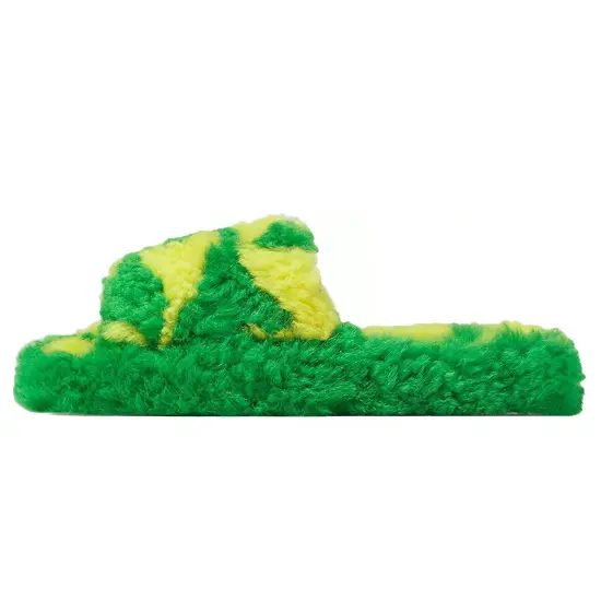 Bottega Veneta Teddy Sandal Green Yellow Women's