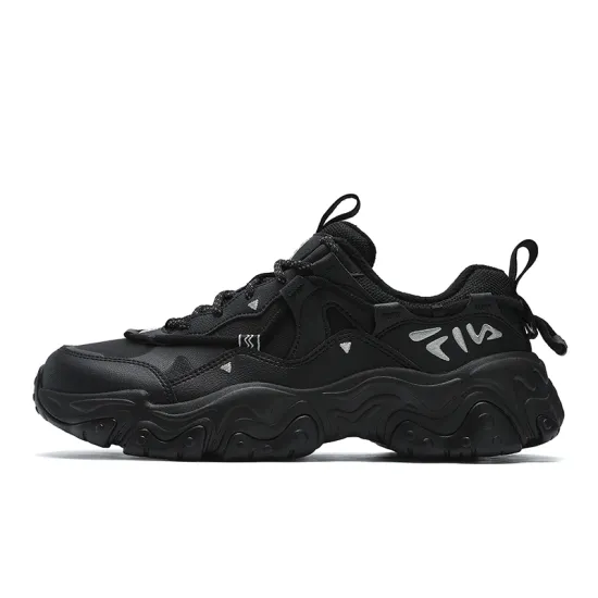 FILA Cat Paw 5th Generation Running Shoes Men Low-Top Black