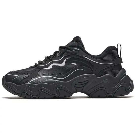 ANTA Meteorite Casual Shoes Women's Low-Top Basic Black/Silver