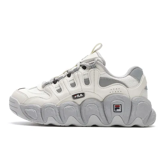 FILA Croissant Abrasion Resistant Low top Running Shoes Women's White Gray