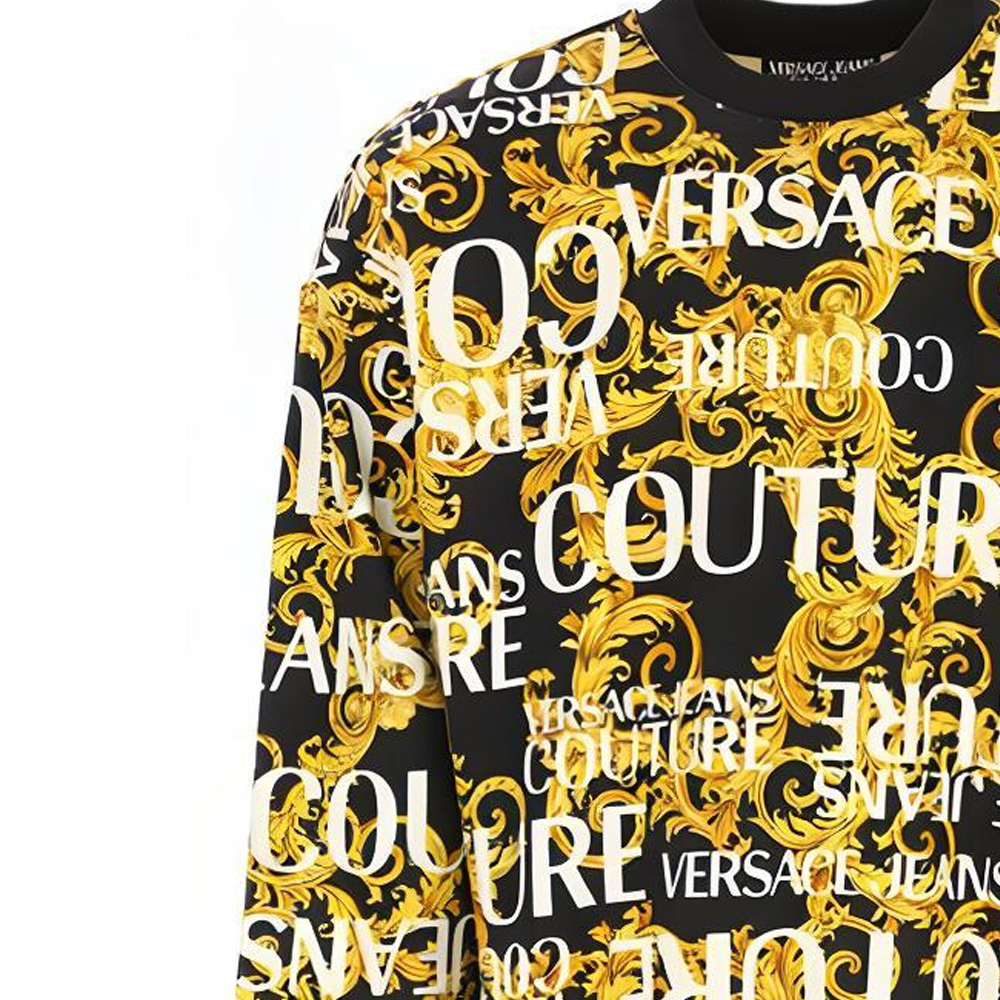 Мужская худи Versace JEANS COUTURE baroque (черная) — фото 6