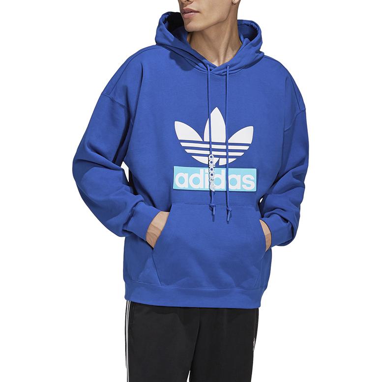 Мужское худи adidas originals Big Trfl Hoodie (синее) — фото 4