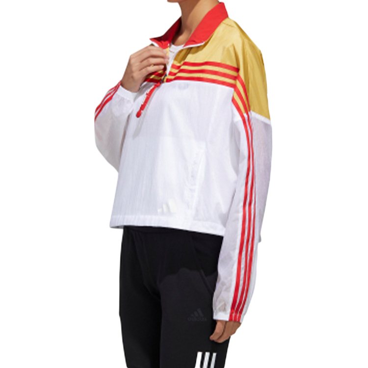 Женская куртка adidas (бело-желтая) — фото 6