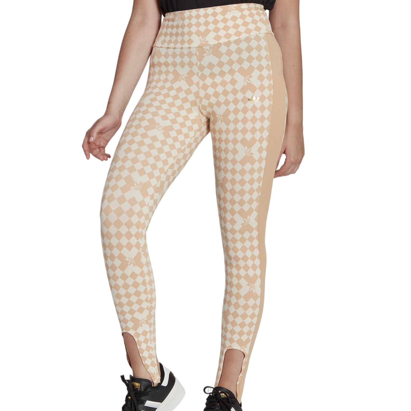 Adidas SKI CHIC ALLOVER PRINT TIGHTS Sports Pants Women’s Yellow White