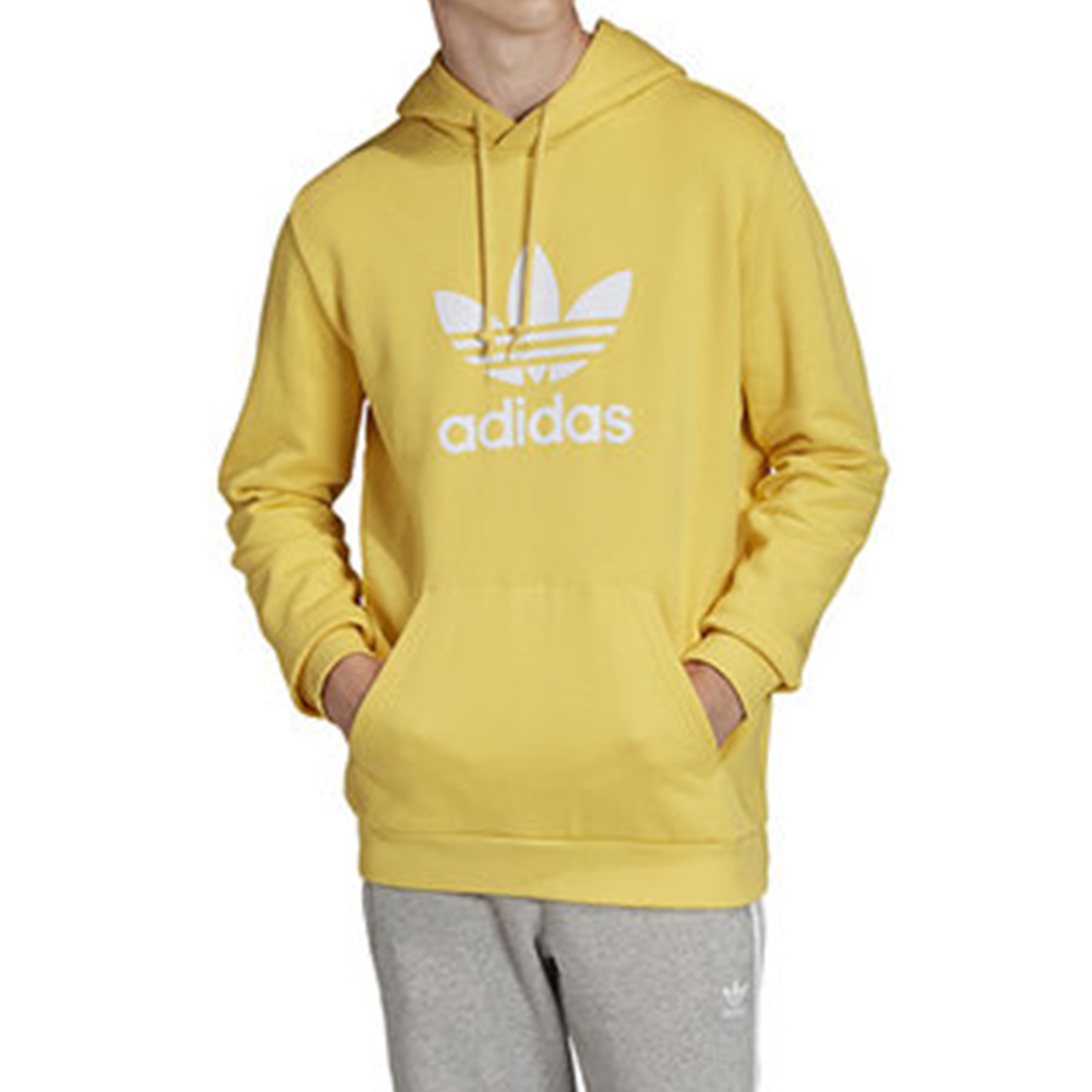 Мужское худи adidas originals (желтое) — фото 3