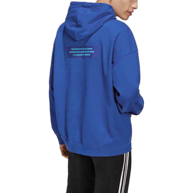 Мужское худи adidas originals Big Trfl Hoodie (синее) — фото 5