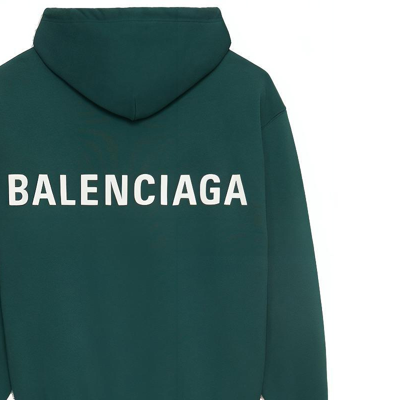 Мужское худи Balenciaga Logo (кипарисово-зеленое) — фото 7