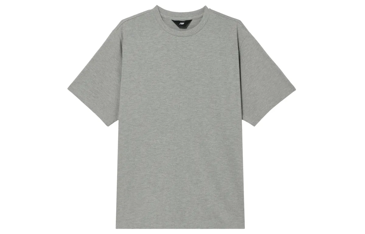 New Balance T-Shirts Men's Gray Crew Neck Moderate