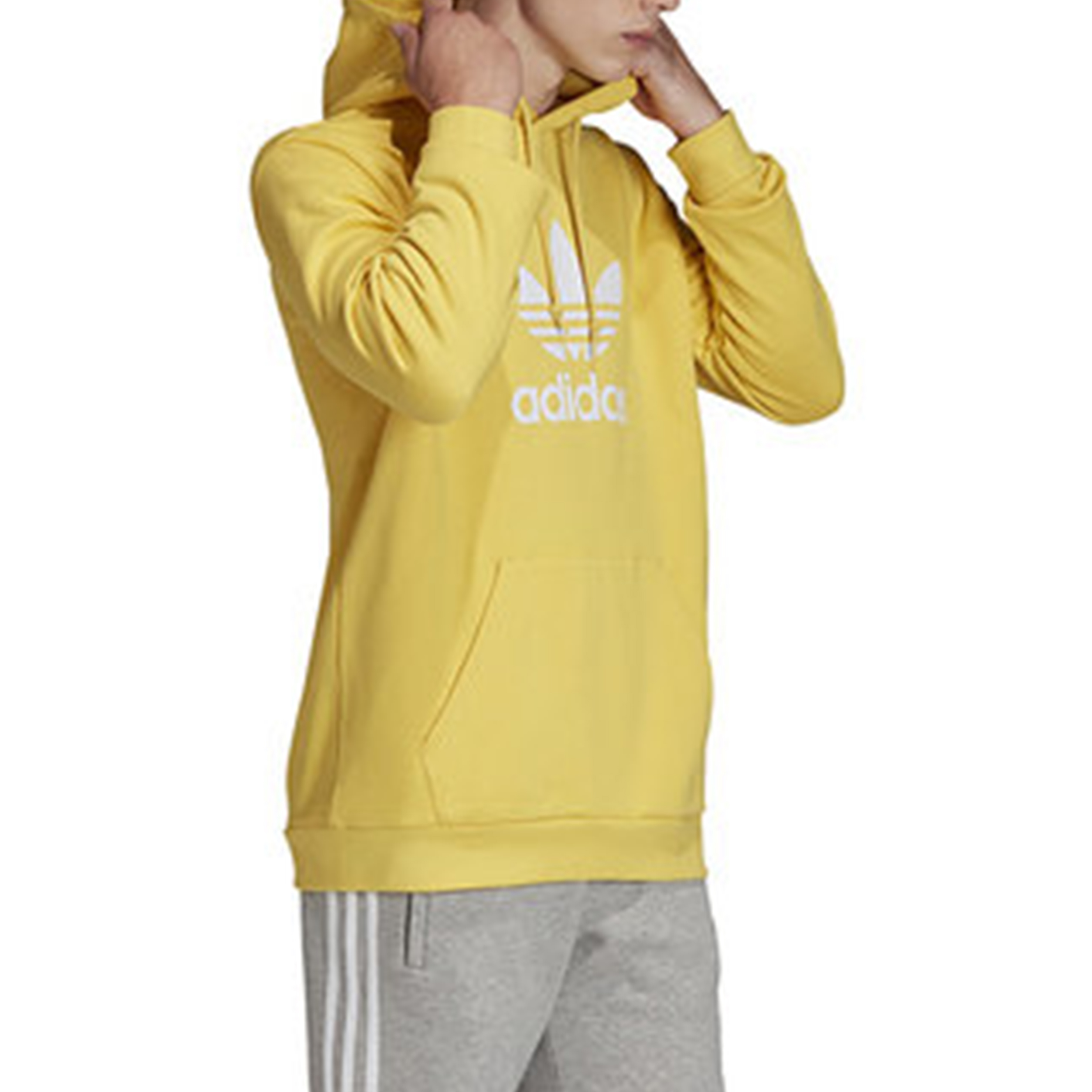 Мужское худи adidas originals (желтое) — фото 4