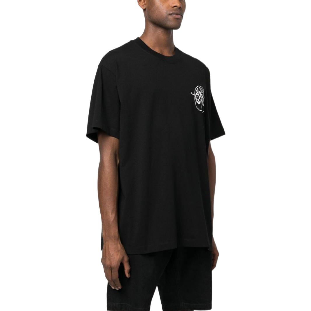 Мужская футболка OFF-WHITE SS23 LogoT (черная) — фото 3