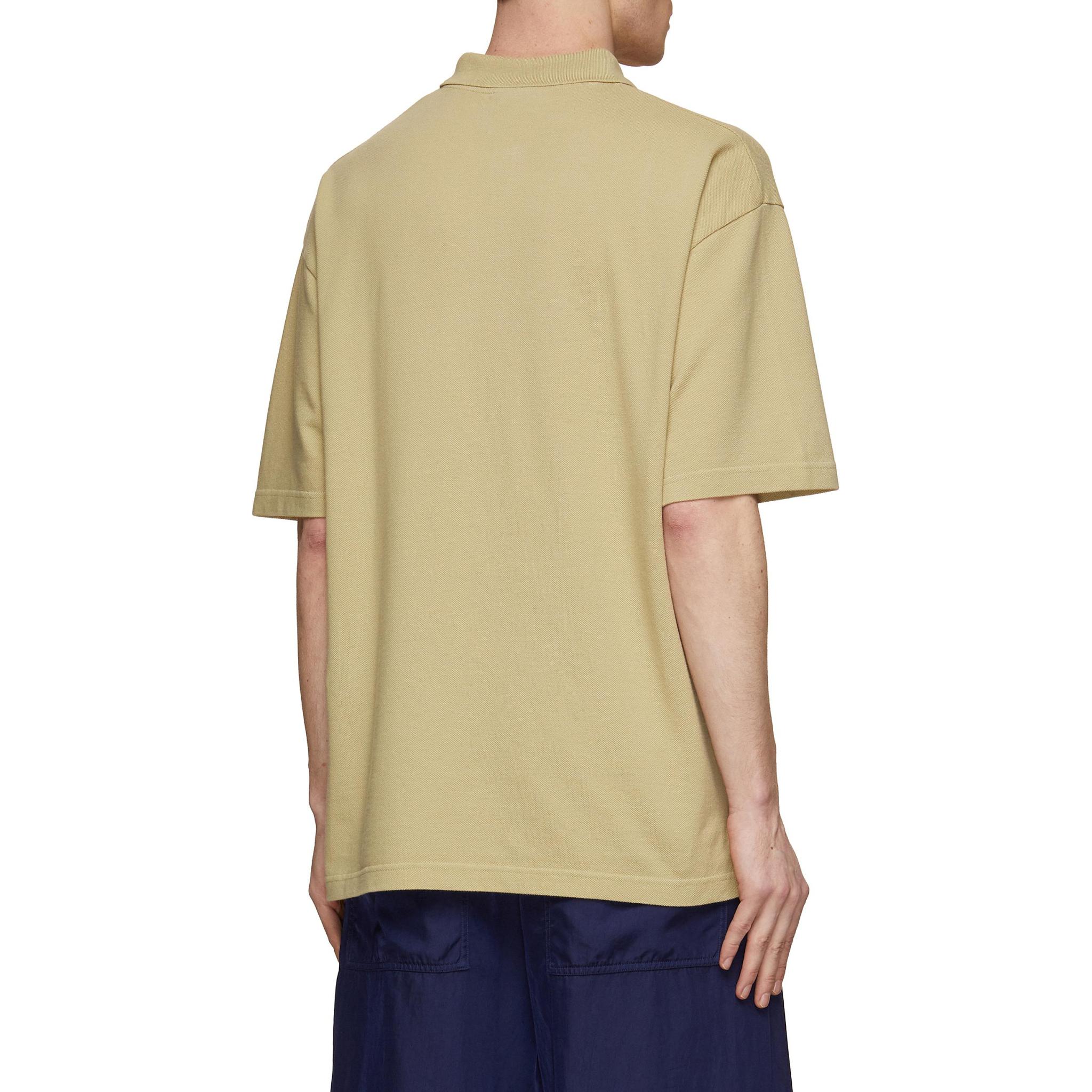 Мужское поло Maison Kitsune SS24 PoloPolo (шалфейно-зеленый) — фото 5