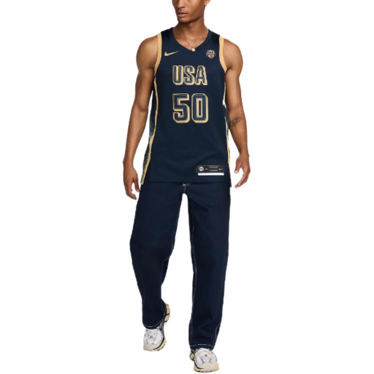 Nike Basketball Jersey Men’s Obsidian Black/Gold