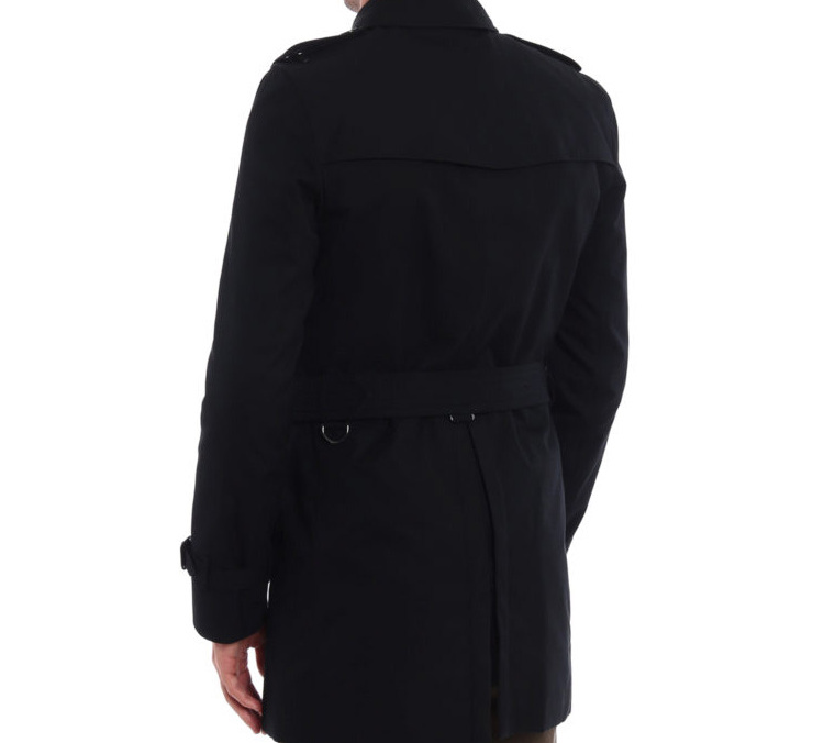 Мужской тренч Burberry Double-Breasted Trench (черный) — фото 5