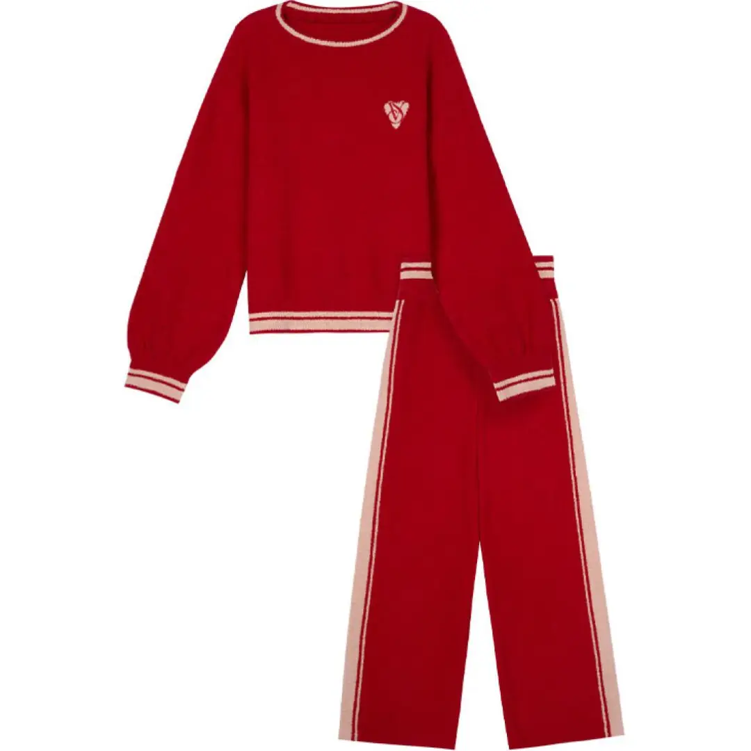 Victoria's Secret THE MIX Pajama Set Vintage Fashion, Delicate And Gentle Women's Red