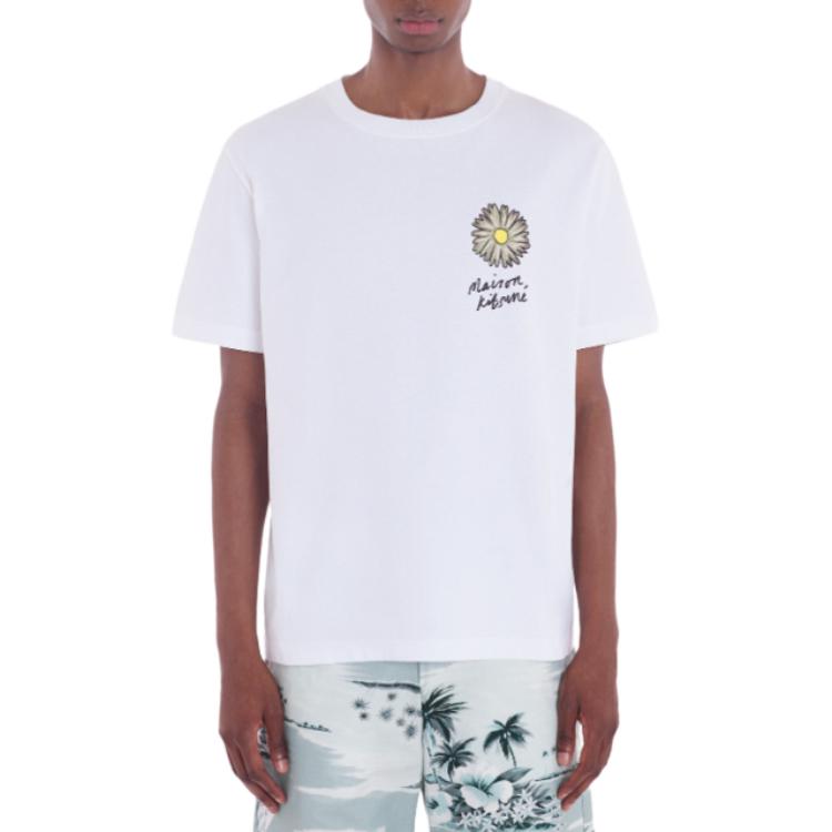 Мужская футболка Maison Kitsune SS24 (белая) — фото 4