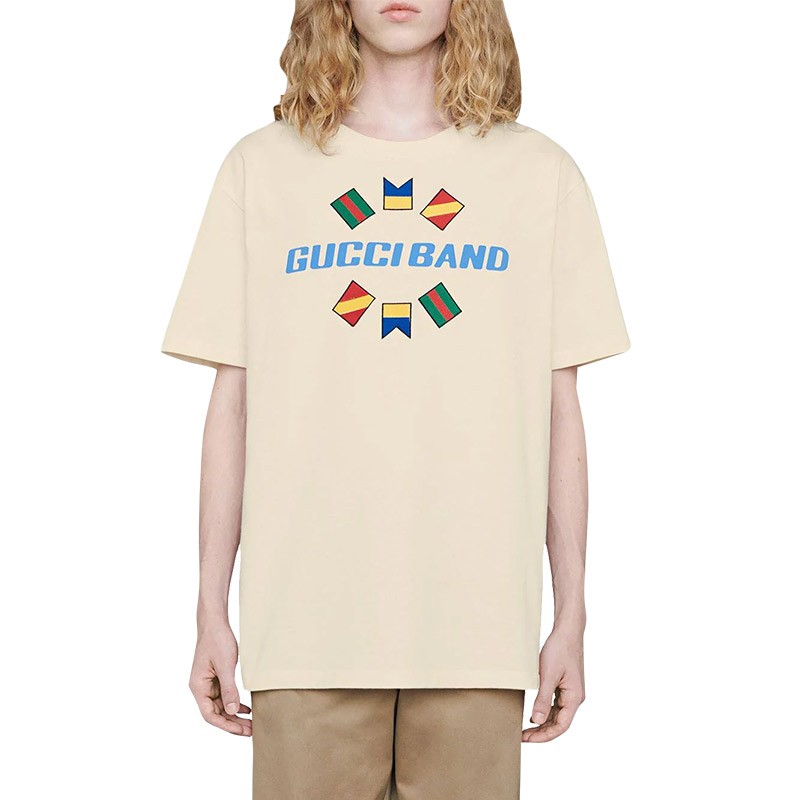 Мужская футболка Gucci (белая) — фото 3
