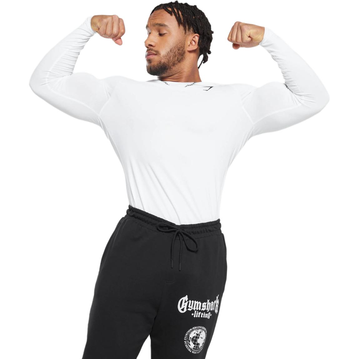 GYMSHARK Element Baselayer Workout Clothing Men’s White