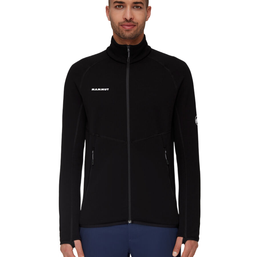 MAMMUT Aconcagua ML Thickened AF Asia Edition, Thermal Comfortable Fleece Lined Stand Collar Raglan Long Sleeved