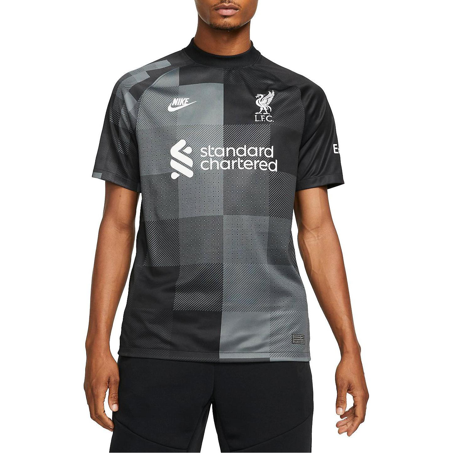 Nike Soccer Jerseys Men’s Black Gray Color Moderate Straight Fit