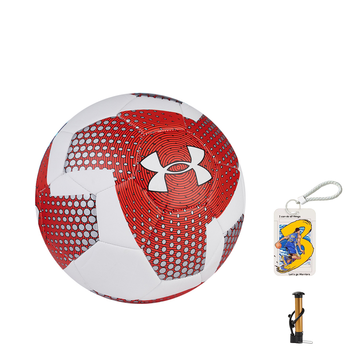 Under Armour Size 5 Soccer Ball TPU Machine Stitched Soccer Ball Unisex Red White