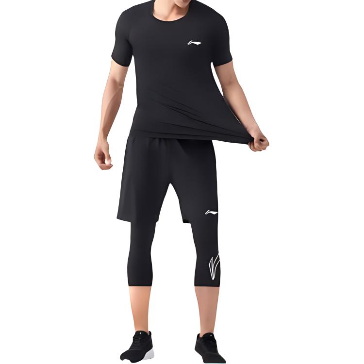 Li Ning Casual Sportswear Men’s Crew Neck Moderate