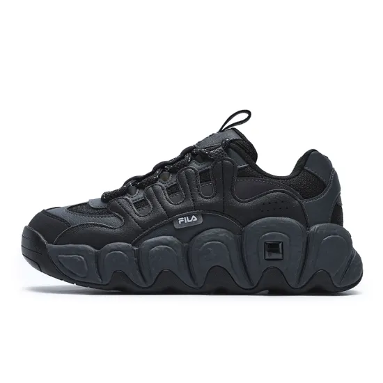 FILA Croissant Shock Absorbers With Slip Resistant Thermal Protection Low top Running Shoes Women's Black