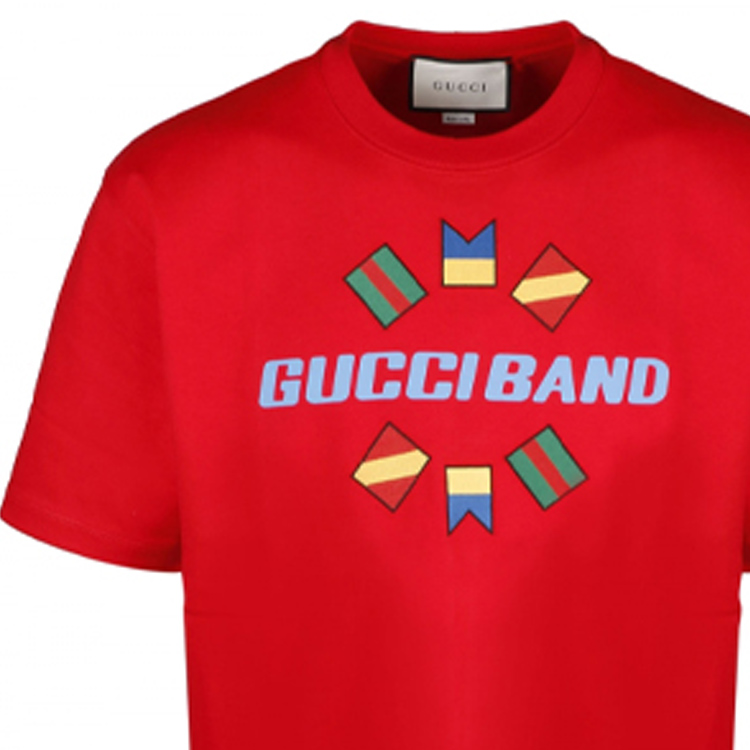 Мужская футболка Gucci (красная) — фото 5