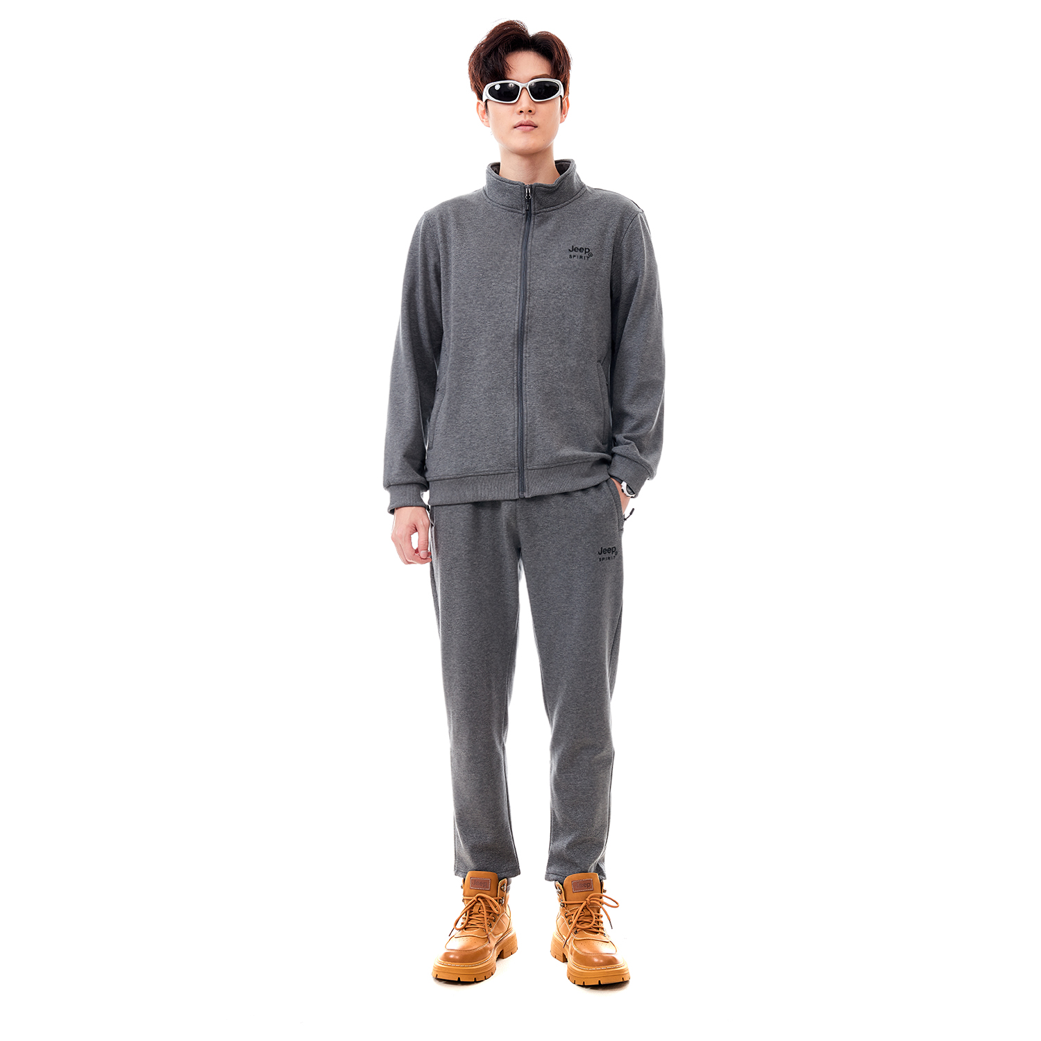 JEEP SPIRIT Casual Sportswear Men’s Stand Collar Moderate