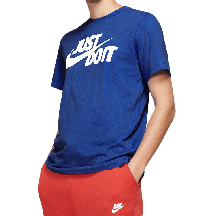 Мужская футболка Nike (ярко-синяя) — фото 3