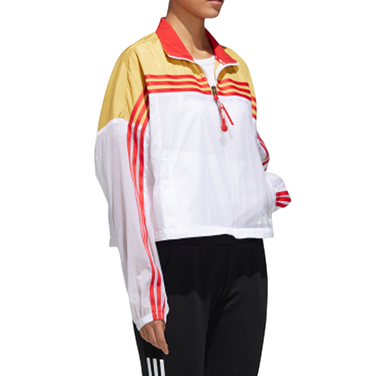 Женская куртка adidas (бело-желтая) — фото 5