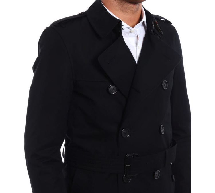 Мужской тренч Burberry Double-Breasted Trench (черный) — фото 6