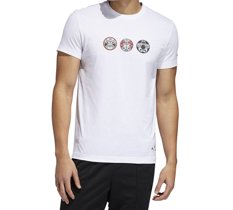 Мужская футболка adidas T-Shirt (белая) — фото 3
