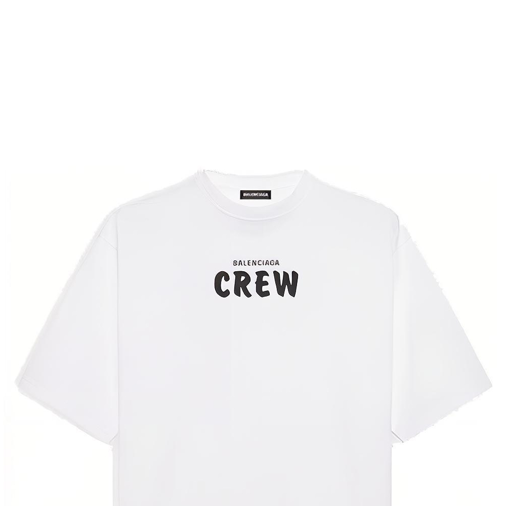 Мужская футболка Balenciaga Logo Print (белая) — фото 6
