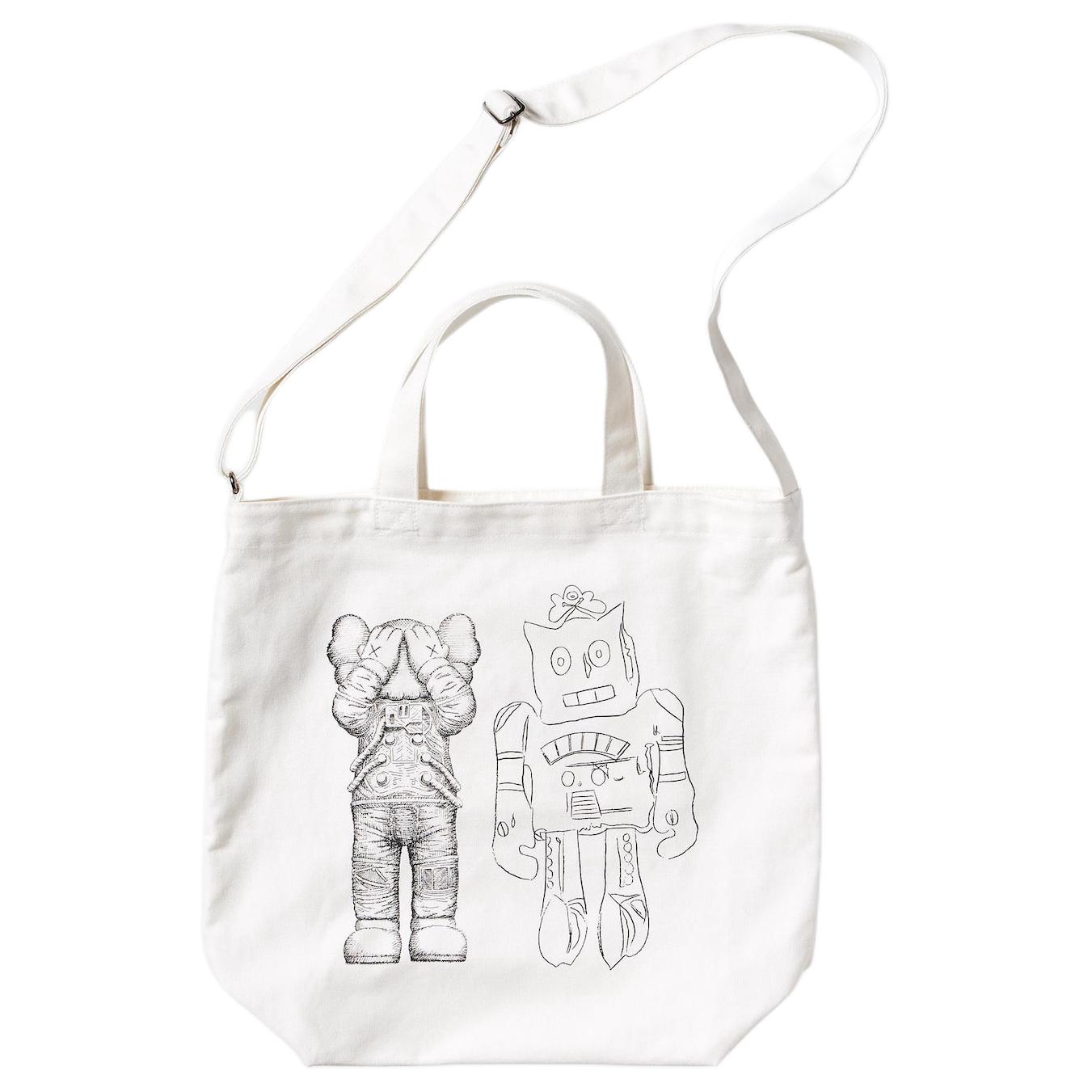Сумка UNIQLO KAWS + Warhol 2Way (белая)