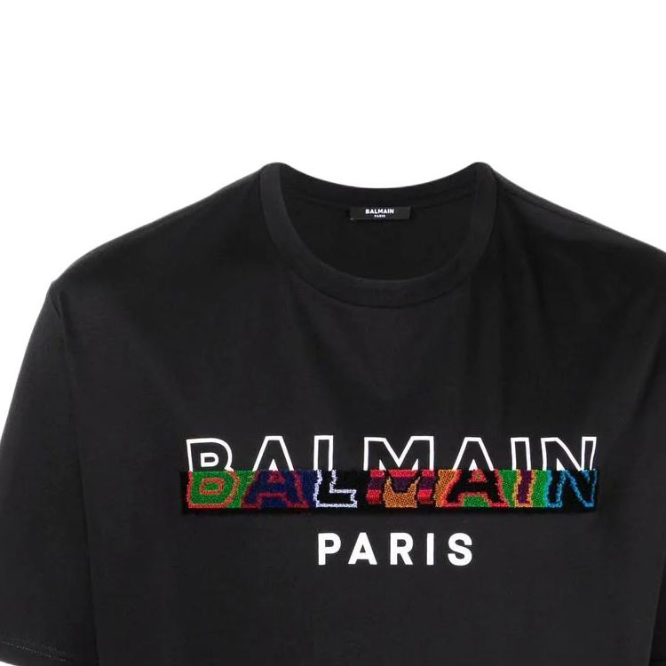 Мужская футболка BALMAIN SS22 (черная) — фото 5