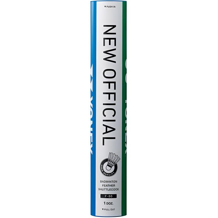 YONEX F 80 Goose Feather Shuttlecock 12 Pack Goose Feather All Round Goose Feather Professional Training Competition