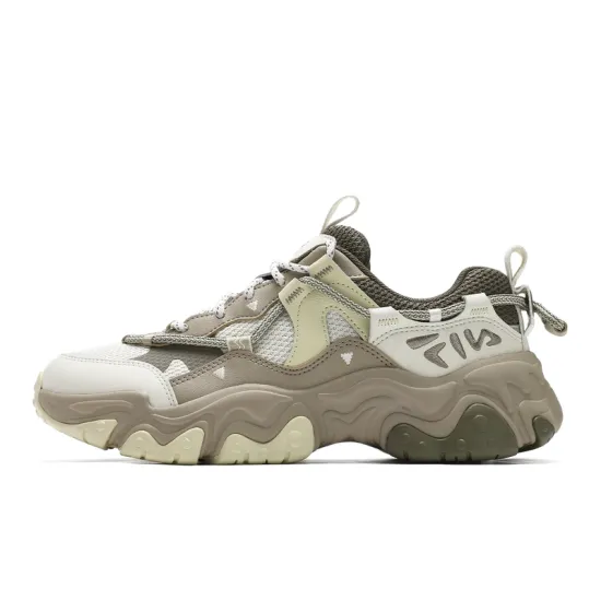 FILA Cat Paw 5th Generation Slip-Resistant Coverage Low-Top Running Shoes Women's White Gray Brown